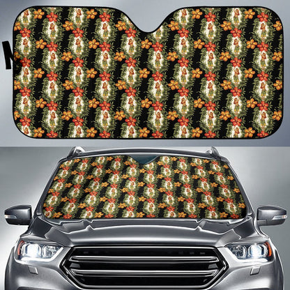 Hawaiian Flower Hula Hibiscus Print Car Sun Shade For Windshield