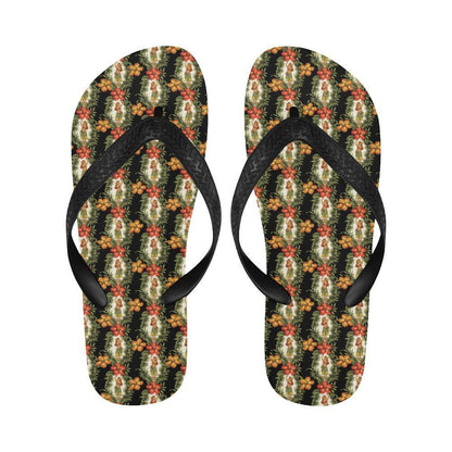 Hawaiian Flower Hula Hibiscus Print Flip Flops-JTAMIGO.COM