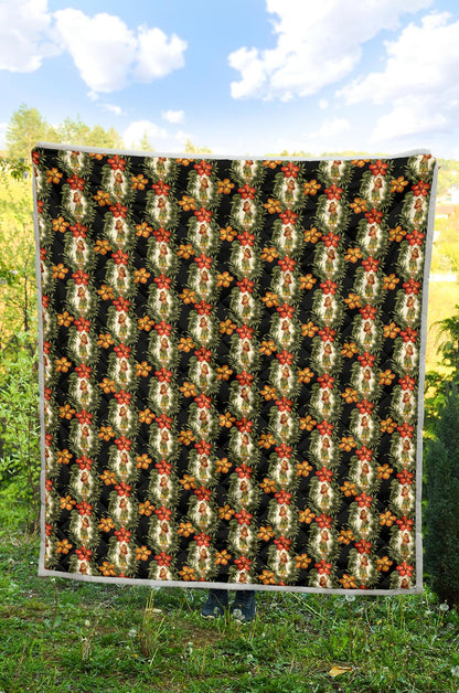 Hawaiian Flower Hula Hibiscus Print Premium Quilt-JTAMIGO.COM
