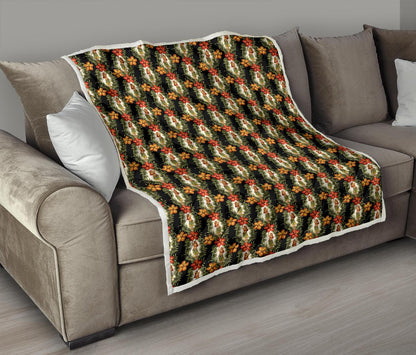 Hawaiian Flower Hula Hibiscus Print Premium Quilt-JTAMIGO.COM