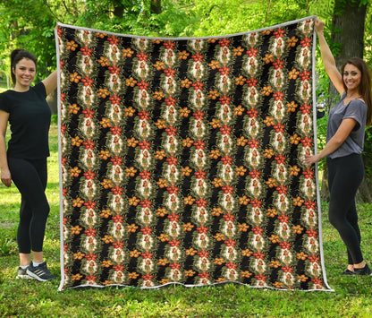 Hawaiian Flower Hula Hibiscus Print Premium Quilt-JTAMIGO.COM