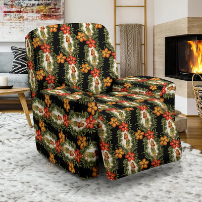 Hawaiian Flower Hula Hibiscus Print Recliner Slipcover-JTAMIGO.COM