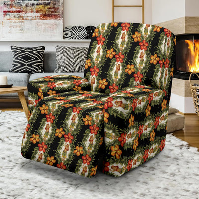 Hawaiian Flower Hula Hibiscus Print Recliner Slipcover-JTAMIGO.COM