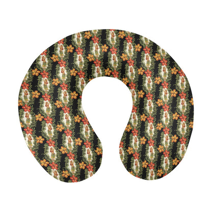 Hawaiian Flower Hula Hibiscus Print U-Shaped Travel Neck Pillow-JTAMIGO.COM