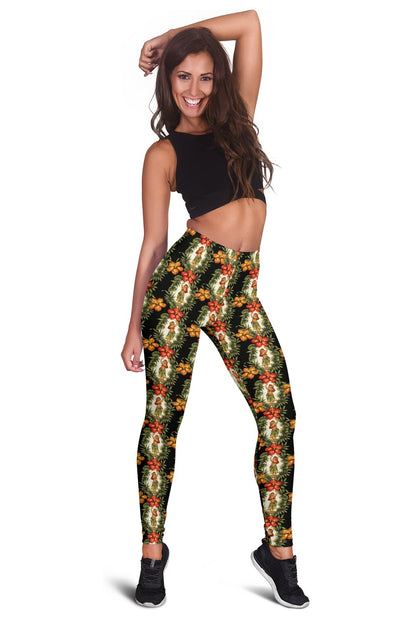 Hawaiian Flower Hula Hibiscus Print Women Leggings