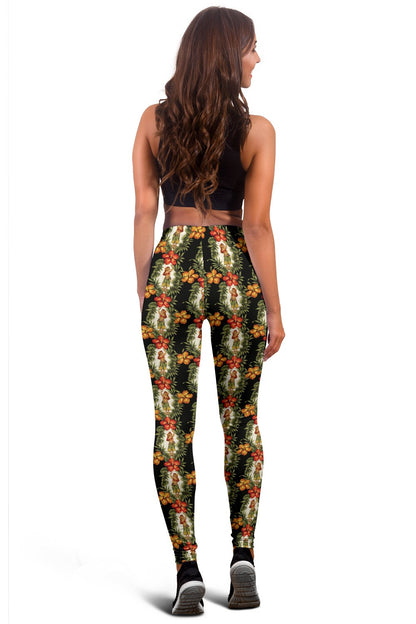 Hawaiian Flower Hula Hibiscus Print Women Leggings