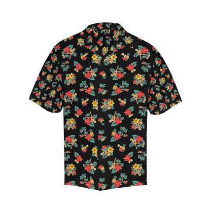 Hawaiian Flower Themed Print Men Aloha Hawaiian Shirt