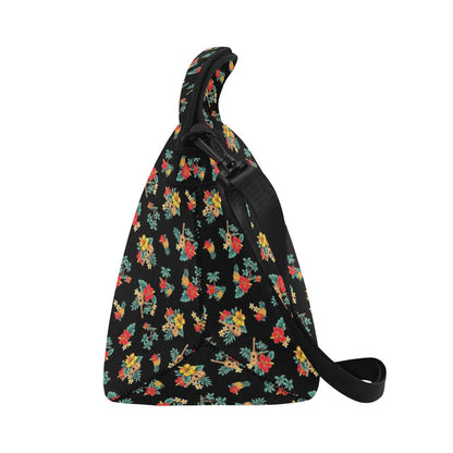 Hawaiian Flower Themed Print Neoprene Lunch Bag (Model 1669)(Large)-JTAMIGO.COM