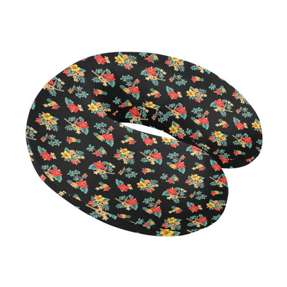 Hawaiian Flower Themed Print U-Shaped Travel Neck Pillow-JTAMIGO.COM