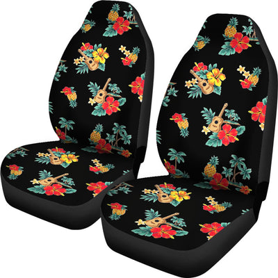 Hawaiian Flower Themed Print Universal Fit Car Seat Covers