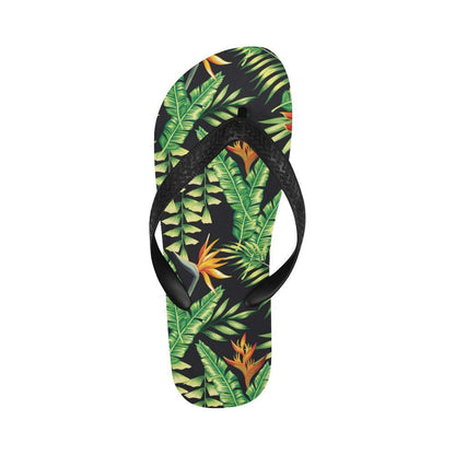 Hawaiian Flower Tropical Palm Leaves Flip Flops-JTAMIGO.COM