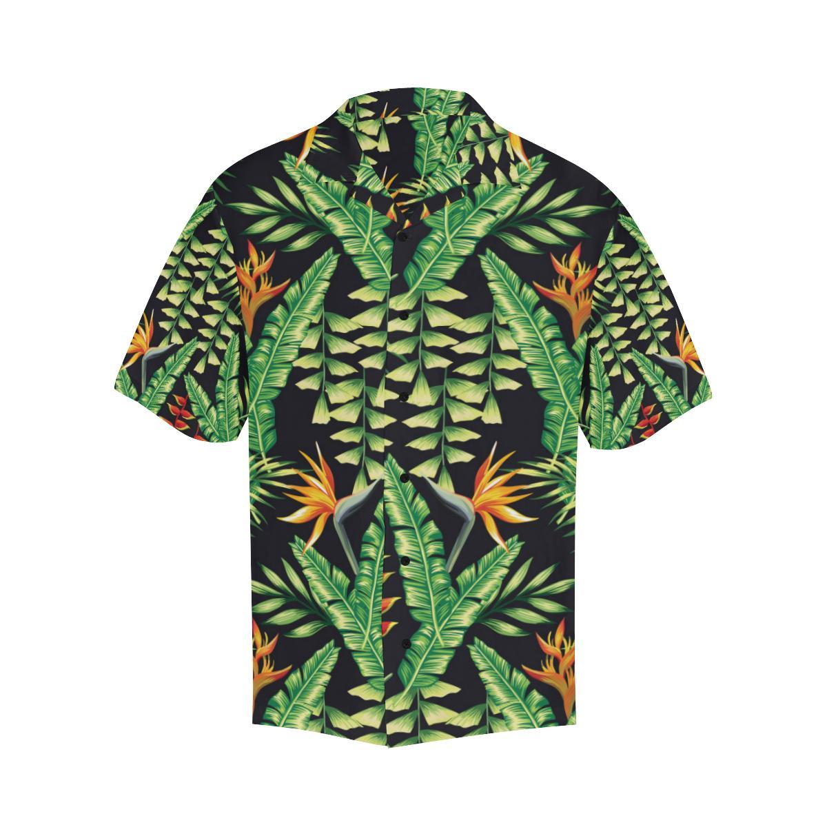 Hawaiian Flower Tropical Palm Leaves Men Aloha Hawaiian Shirt