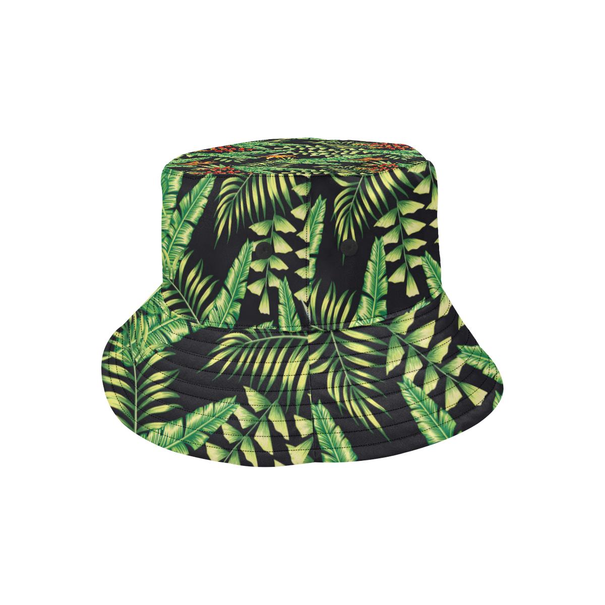Hawaiian Flower Tropical Palm Leaves Unisex Bucket Hat