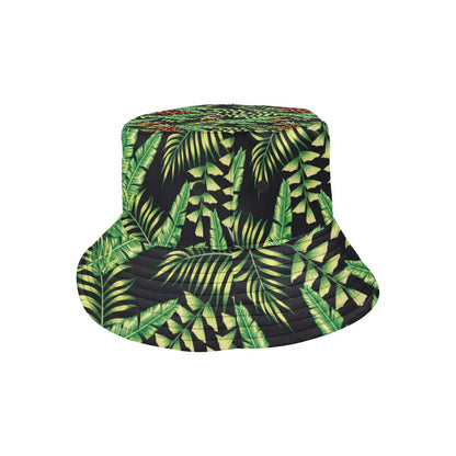Hawaiian Flower Tropical Palm Leaves Unisex Bucket Hat