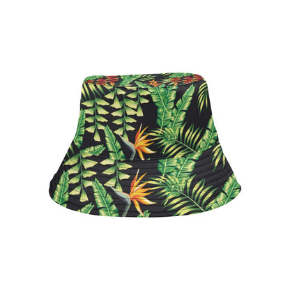 Hawaiian Flower Tropical Palm Leaves Unisex Bucket Hat