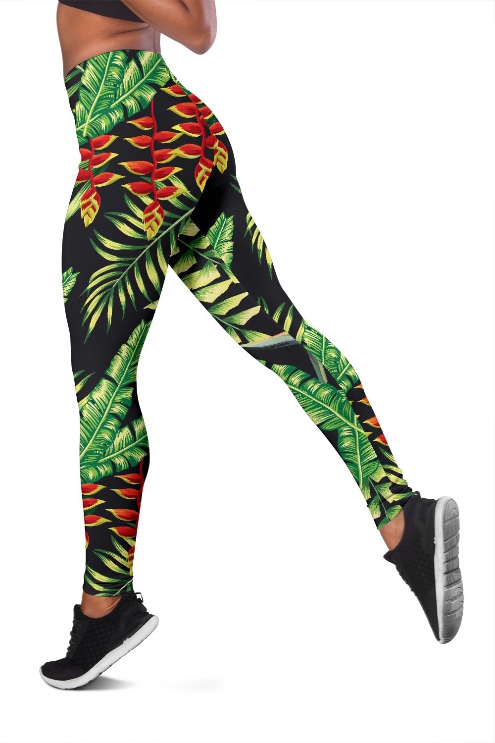 Hawaiian Flower Tropical Palm Leaves Women Leggings