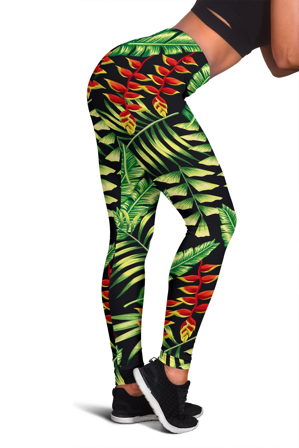 Hawaiian Flower Tropical Palm Leaves Women Leggings