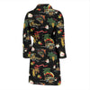 Hawaiian Island Themed Print Men Bath Robe-JTAMIGO.COM