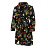 Hawaiian Island Themed Print Men Bath Robe-JTAMIGO.COM