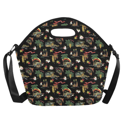 Hawaiian Island Themed Print Neoprene Lunch Bag (Model 1669)(Large)-JTAMIGO.COM