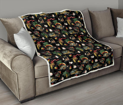 Hawaiian Island Themed Print Premium Quilt-JTAMIGO.COM