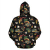 Hawaiian Island Themed Print Pullover Hoodie