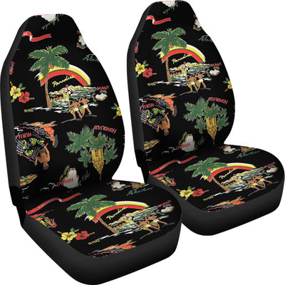 Hawaiian Island Themed Print Universal Fit Car Seat Covers