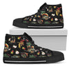 Hawaiian Island Themed Print Women High Top Shoes