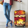 Hawaiian Tropical Sunset Hibiscus Print Luggage Cover Protector