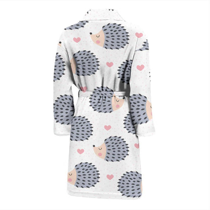 Hedgehog Baby Pattern Print Design 03 Men Bathrobe-JORJUNE.COM