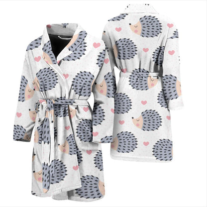 Hedgehog Baby Pattern Print Design 03 Men Bathrobe-JORJUNE.COM