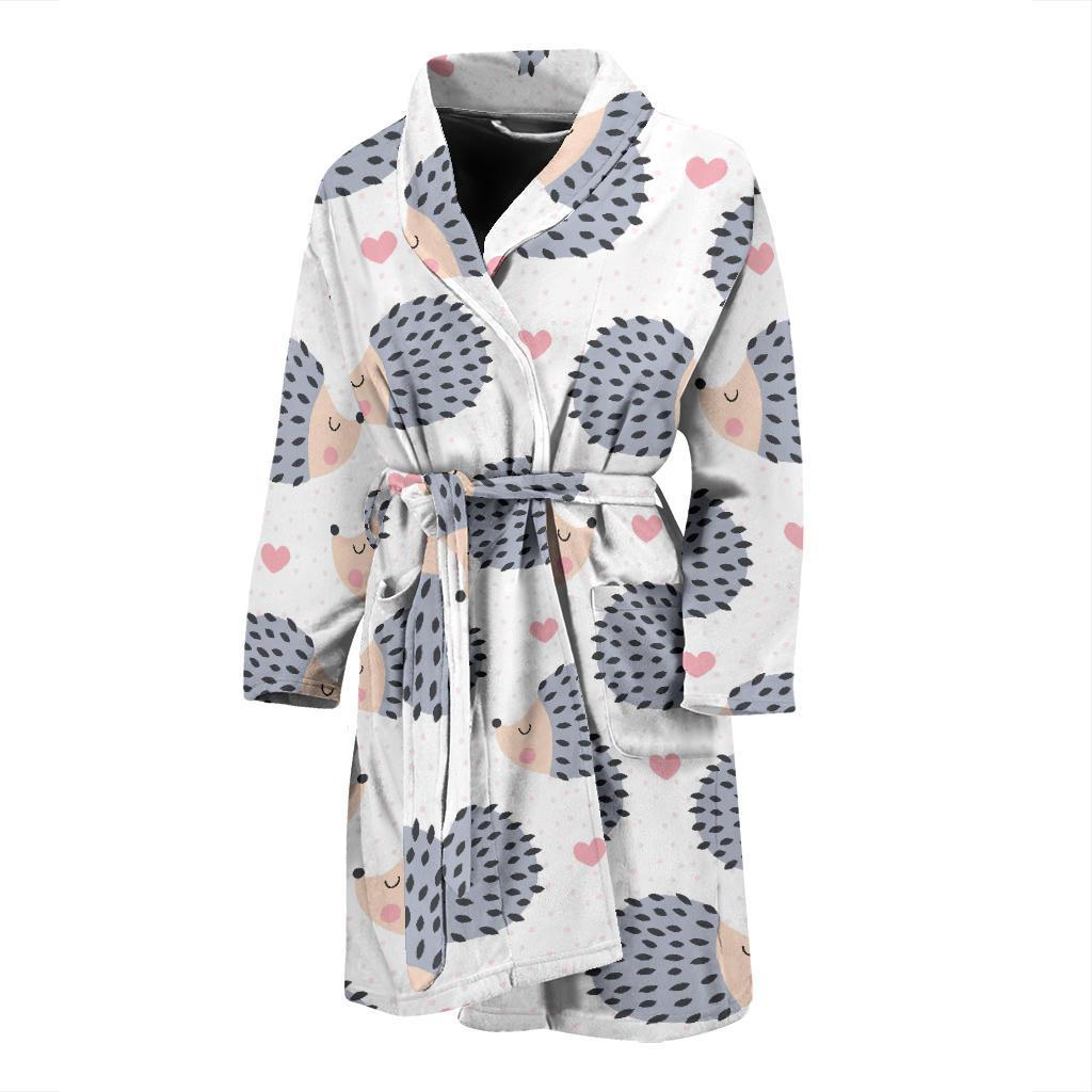 Hedgehog Baby Pattern Print Design 03 Men Bathrobe-JORJUNE.COM