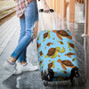 Hello Sea Turtle Print Pattern Luggage Cover Protector