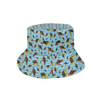 Hello Sea Turtle Print Pattern Unisex Bucket Hat