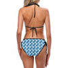 Hibiscus Blue Flower Hawaiian Print Custom Bikini Swimsuit (Model S01)-JTAMIGO.COM