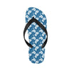 Hibiscus Blue Flower Hawaiian Print Flip Flops-JTAMIGO.COM