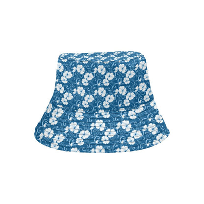 Hibiscus Blue Flower Hawaiian Print Unisex Bucket Hat