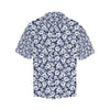 Hibiscus Blue Hawaiian Flower Style Men Aloha Hawaiian Shirt