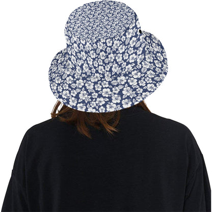 Hibiscus Blue Hawaiian Flower Style Unisex Bucket Hat
