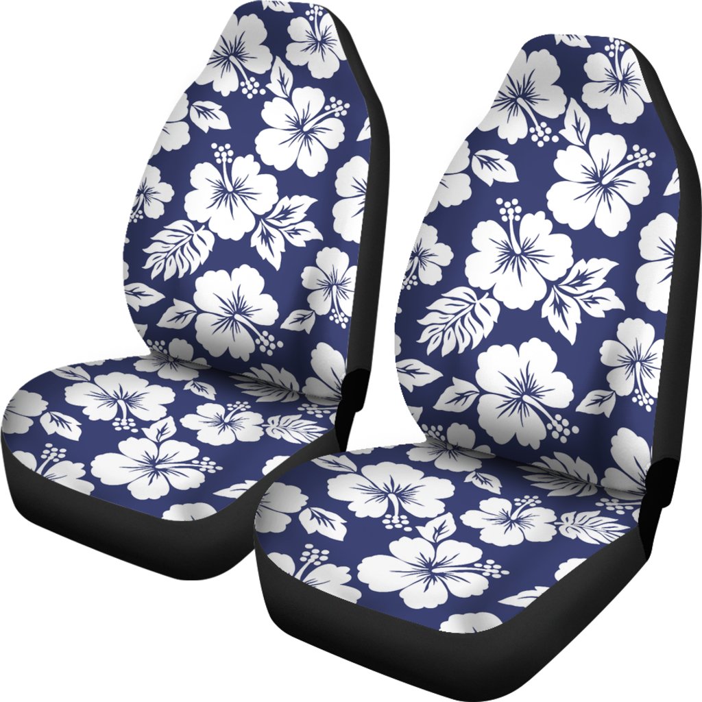 Hibiscus Blue Hawaiian Flower Style Universal Fit Car Seat Covers