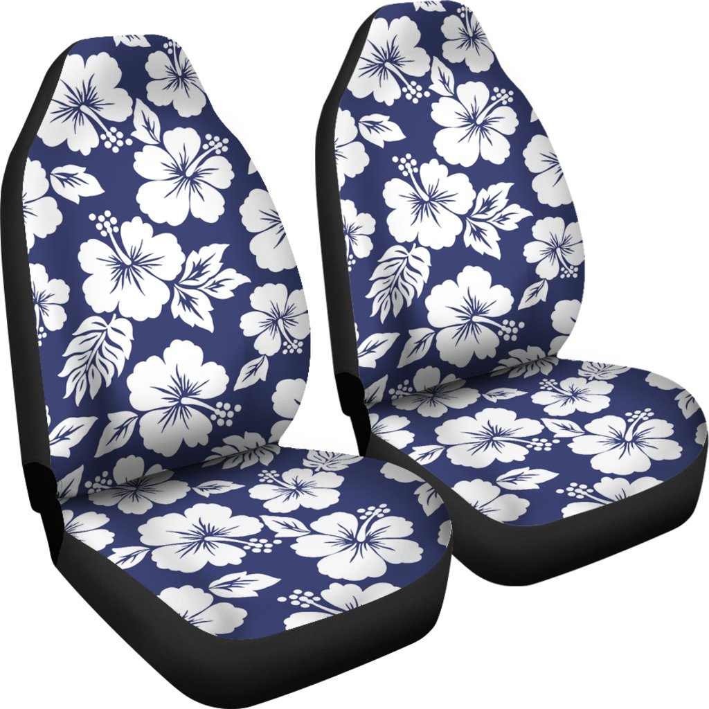 Hibiscus Blue Hawaiian Flower Style Universal Fit Car Seat Covers
