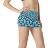 Hibiscus Flower Hawaiian Themed High Waisted Spandex Shorts-JTAMIGO.COM