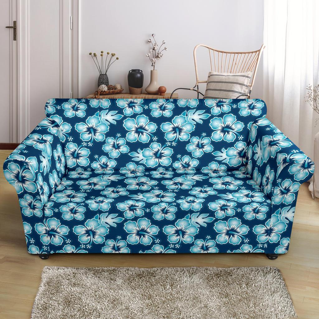 Hibiscus Flower Hawaiian Themed Loveseat Slipcover-JTAMIGO.COM