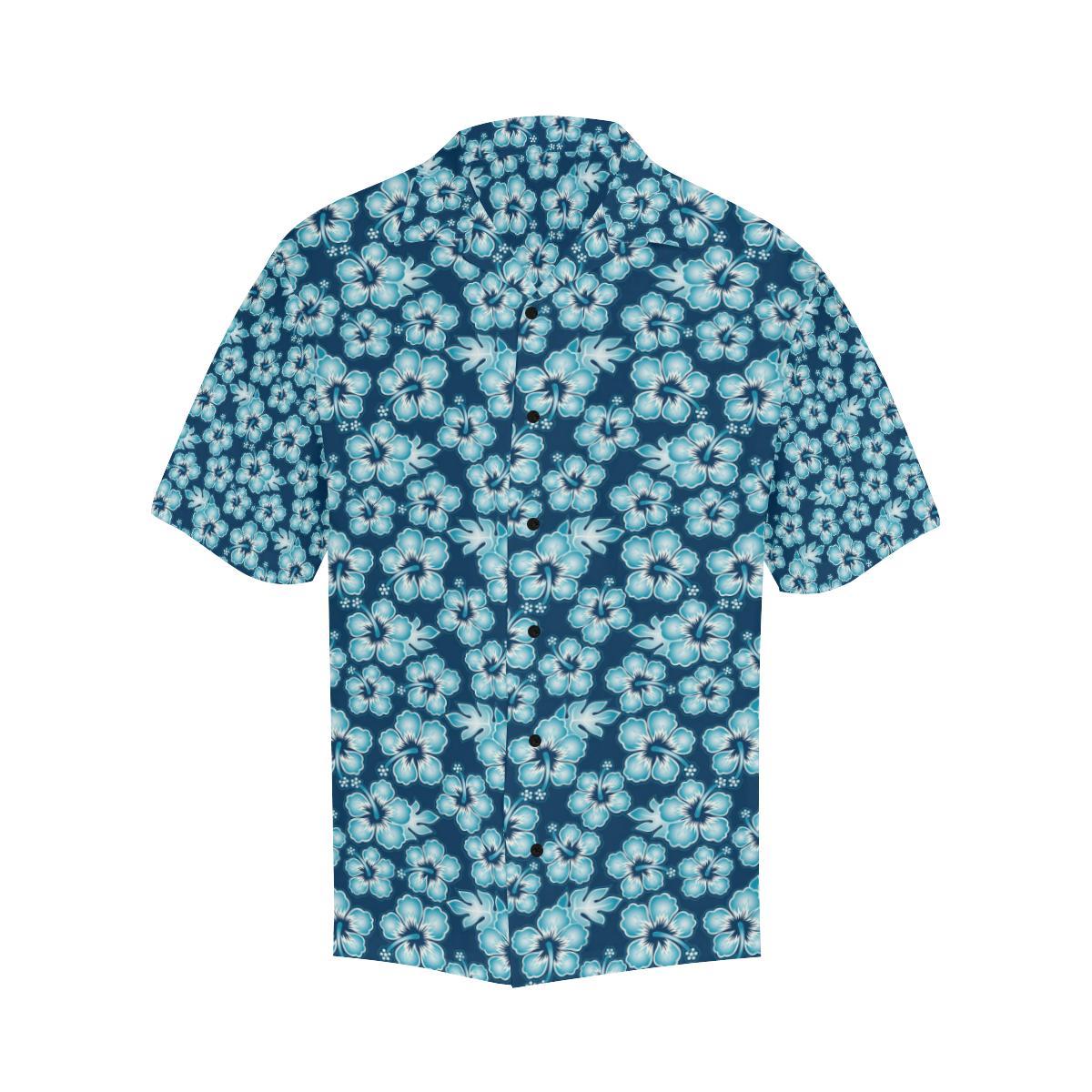 Hibiscus Flower Hawaiian Themed Men Aloha Hawaiian Shirt
