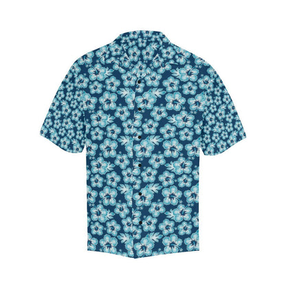 Hibiscus Flower Hawaiian Themed Men Aloha Hawaiian Shirt