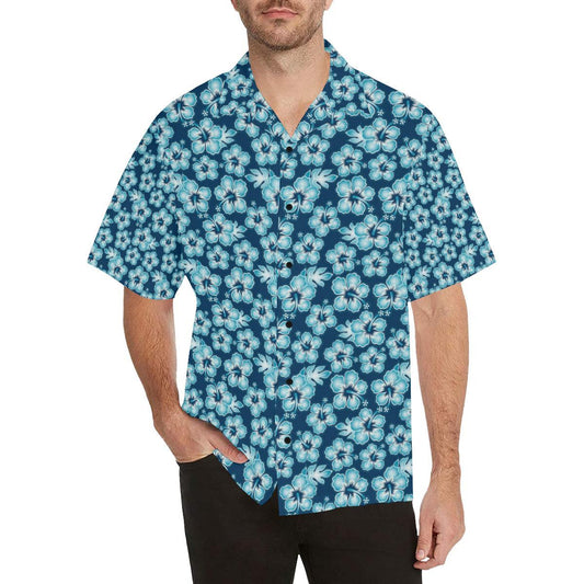 Hibiscus Flower Hawaiian Themed Men Aloha Hawaiian Shirt
