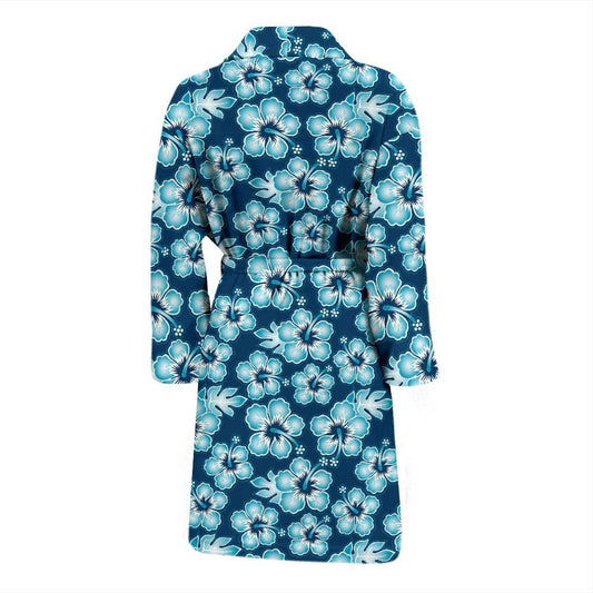 Hibiscus Flower Hawaiian Themed Men Bath Robe-JTAMIGO.COM