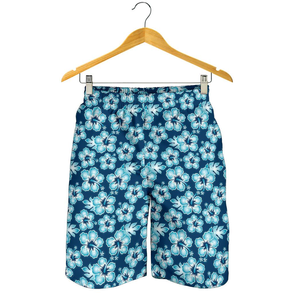 Hibiscus Flower Hawaiian Themed Mens Shorts-JTAMIGO.COM