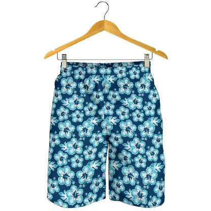 Hibiscus Flower Hawaiian Themed Mens Shorts-JTAMIGO.COM