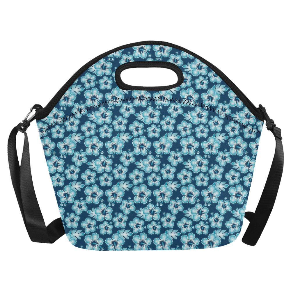 Hibiscus Flower Hawaiian Themed Neoprene Lunch Bag (Model 1669)(Large)-JTAMIGO.COM